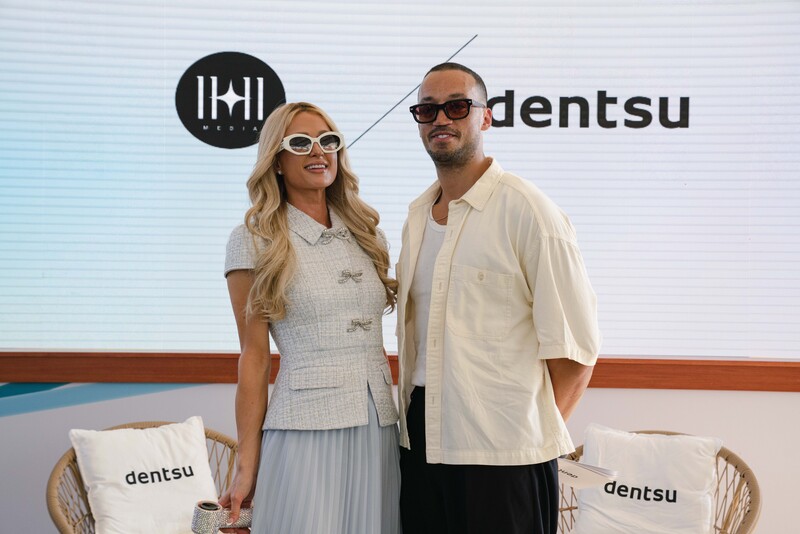 image of paris hilton and nate nicely at dentsu beach house cannes lions 2025 media